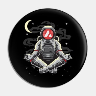 Astronaut Yoga Avalanche AVAX Coin To The Moon Crypto Token Cryptocurrency Wallet Birthday Gift For Men Women Kids Pin