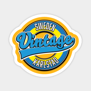 Karlstad sweden vintage style logo Magnet