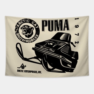 American Black Snowmobile Tapestry