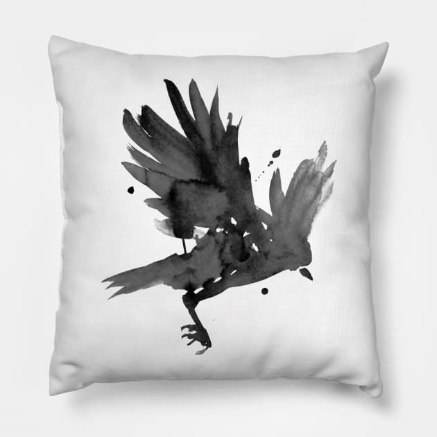 crow Pillow by pechane