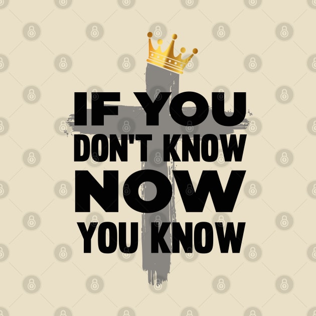 : If You Don't Know Now You Know - Hip Hop Praise T-Shirt by Madison Market