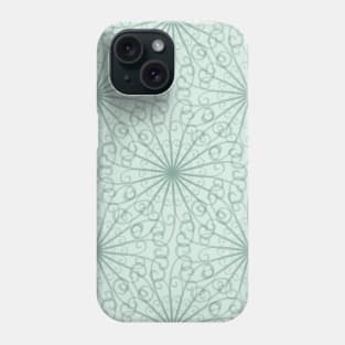 Blue-Green Swirl Mandala Pattern Phone Case