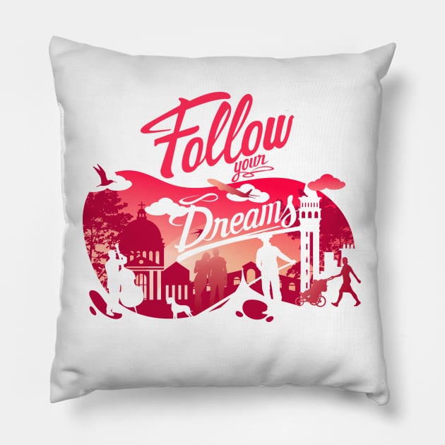 dream believe achieve Pillow by ArtRoute02