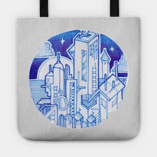 Blue Landscape Tote