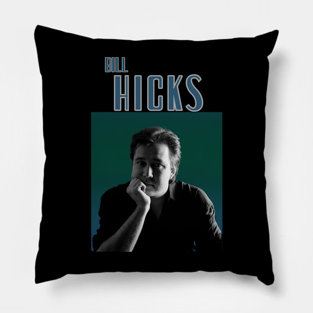 Bill Hicks Pillow by PsychodeMayo