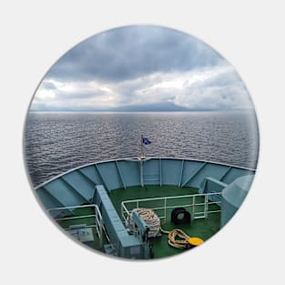 Sailing on the ferry towards the Isle of Arran, Scotland Pin