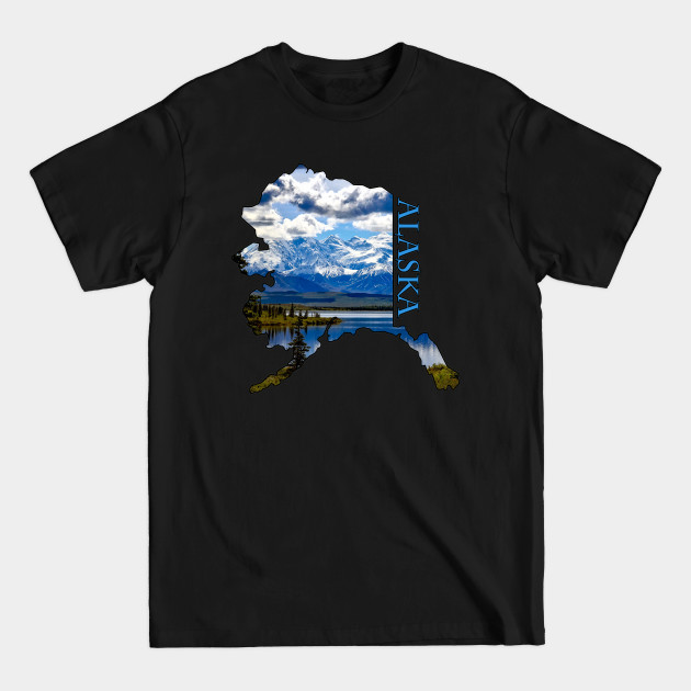 Discover State of Alaska Outline - Alaska - T-Shirt