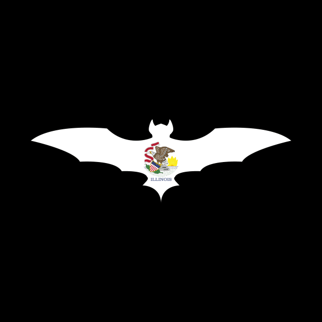 Illinois Bat Flag by Wickedcartoons