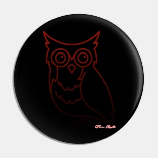 Bwn Radio Owl Signature Logo Pin