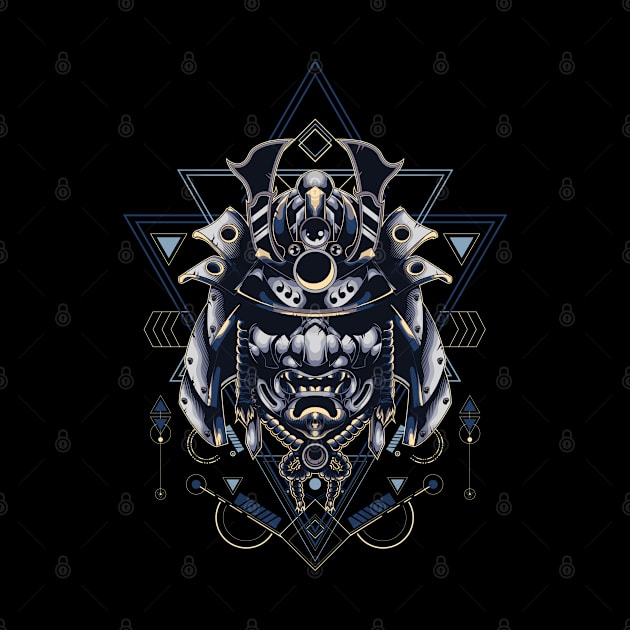 Ronin head 2 - Sacred Geometry by JorgeOrtega88