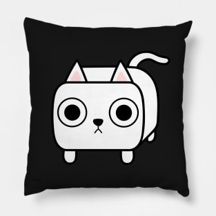 White Kitty Cat Loaf Pillow