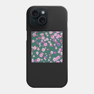 Gentle pattern with pink tropical flowers Phone Case