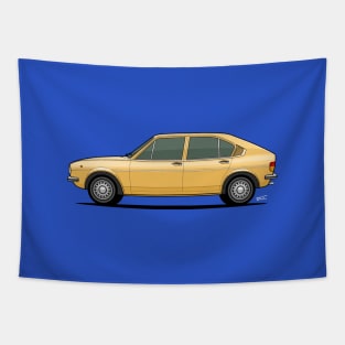 Alfasud side profile drawing - Yellow Tapestry