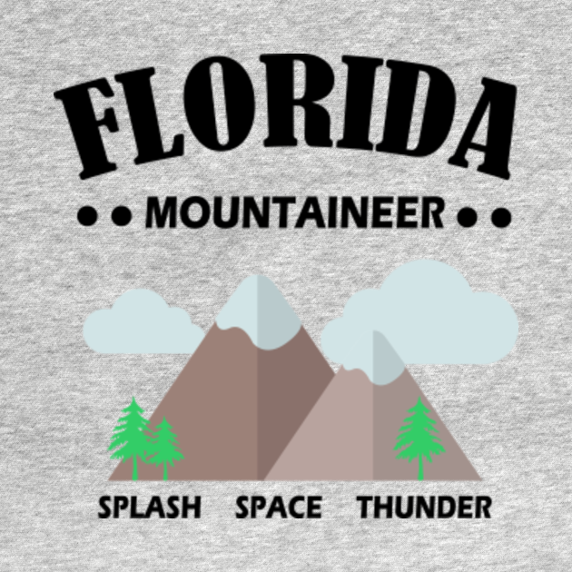 Discover Florida Mountains - Space, Thunder, Splash (Black Text) - Orlando Fl - T-Shirt