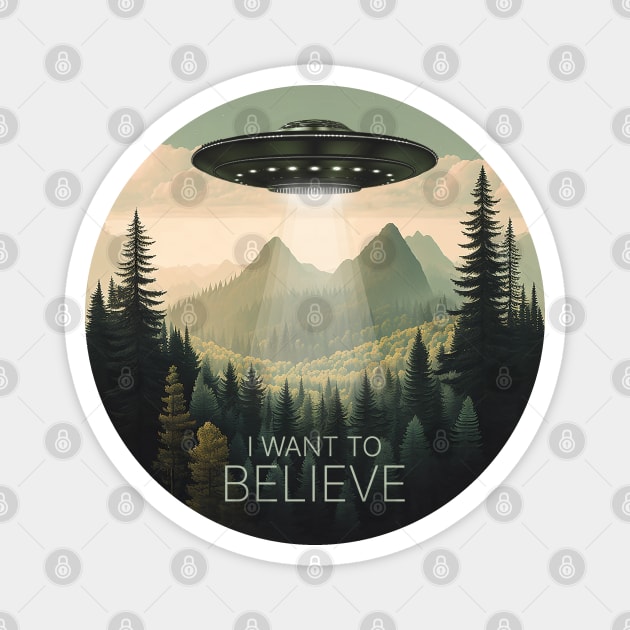 UFO UAP I want to believe Magnet by ThemeParkProps