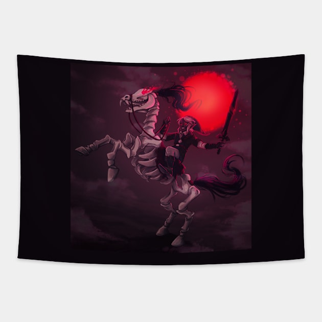 Under the Blood Moon Tapestry by Frankiesbugs