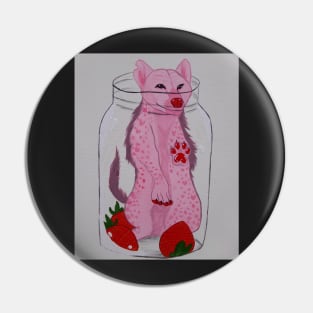 Strawberries and Cream Hyena Pin