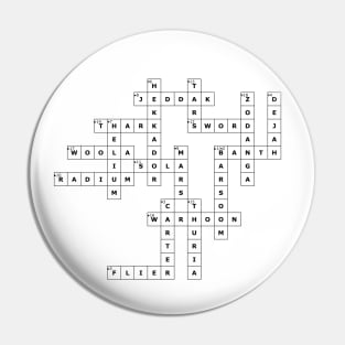 (1912APOM) Crossword pattern with words from a famous 1912 science fiction book. Pin