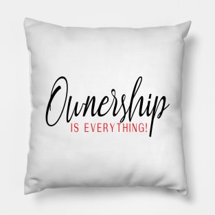 Ownership is everything, entrepreneur, ownership,  business owner, own your business, Pillow