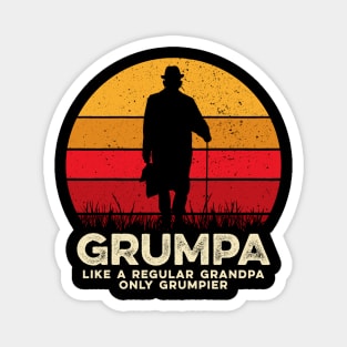 Grumpa Like a Regular Grandpa Only Grumpier Magnet