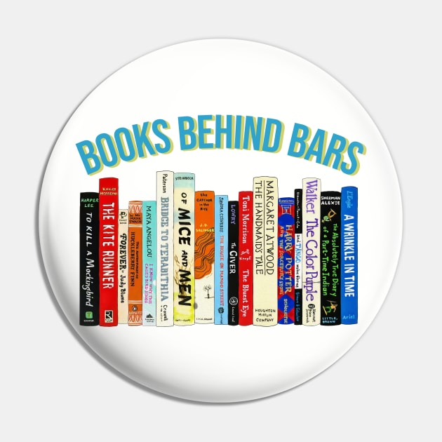 Books Behind Bars | Banned Books | Banned Books Unisex Tees | Reading Shirt | Librarian Shirt Pin by akastardust