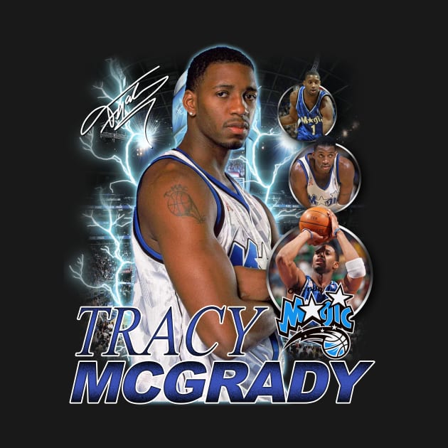 RETRO VINTAGE TRACY MCGRADY BASKETBALL BOOTLEG by Archer Expressionism Style