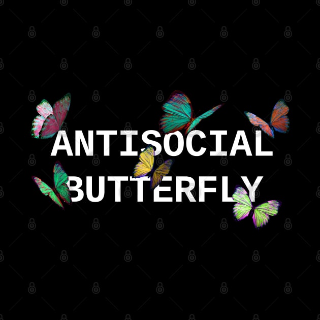 ANTISOCIAL BUTTERFLY Rainbow White by CharlieCreator