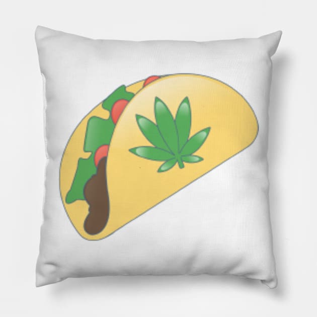 Weed Taco Pillow by VibinEmoji