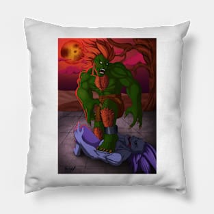 Blanka Vs Lord Raptor Pillow