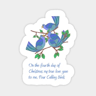 Four Calling Birds Magnet