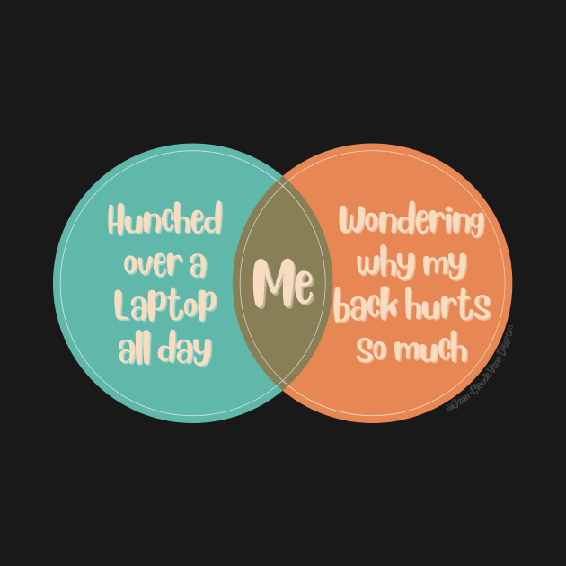 Venn Diagram: Hunched over a Laptop vs. Wondering why my back hurts by Jean-Claude Venn-Diagram