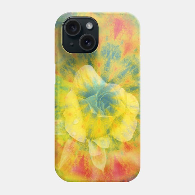 Mysterious rose in vibrant mandala Phone Case by hereswendy