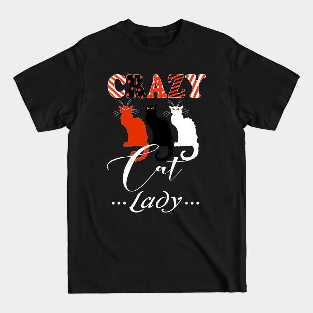 Discover Halloween Cute Crazy Cat Lady Vintage Gift Cat Kitty Lovers - Cat Lovers Halloween - T-Shirt