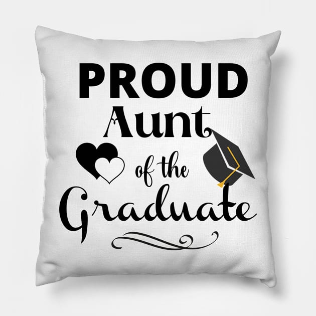 Proud Aunt Of The Graduate Pillow by swagmaven