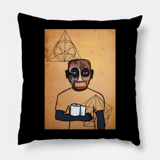 Michael Jordan NFT: MaleMask Art with Street Eyes, Blue Skin, and Exclusive Davinci Background Pillow