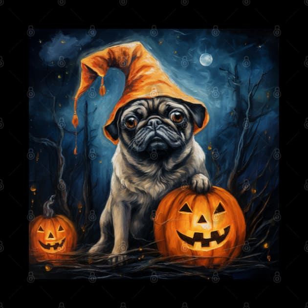 Cream Pug Halloween by NatashaCuteShop