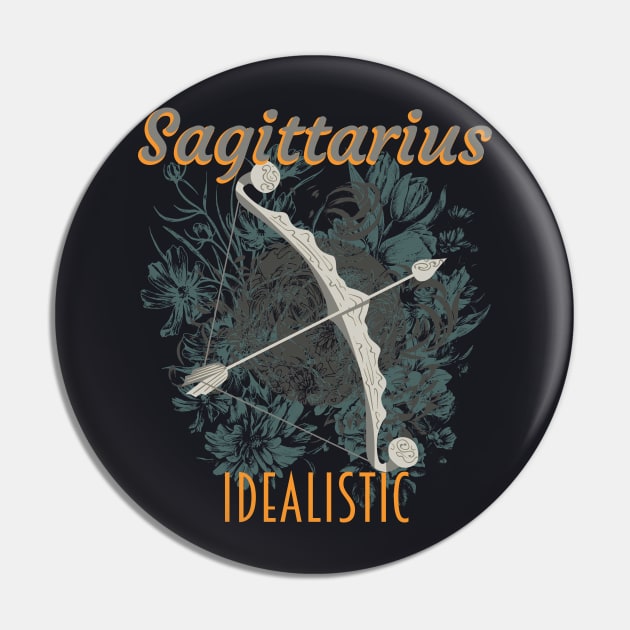 Sagittarius sign of the zodiac Pin by Foxxy Merch