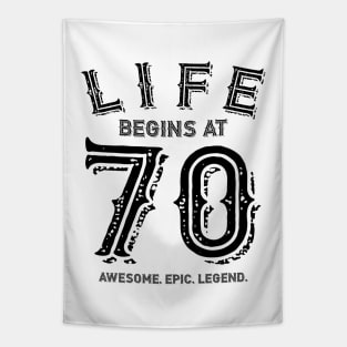 Life Begins at 70 Tapestry