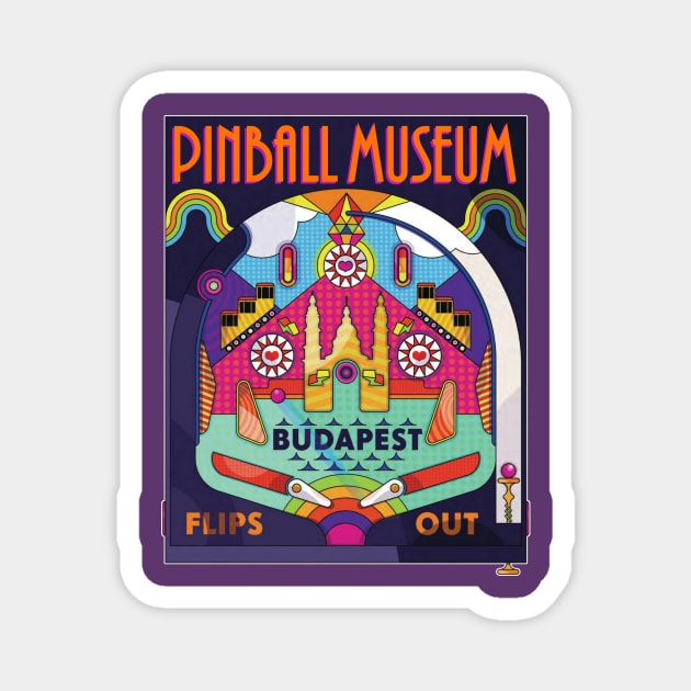 Budapest Pinball Museum Magnet by Uwantmytees