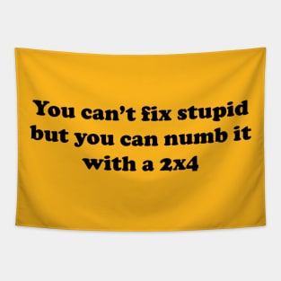 You can’t fix stupid but you can numb it with a 2x4 Tapestry