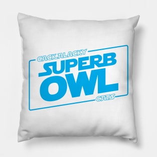 Superb Owl Cackalacky Cats Pillow