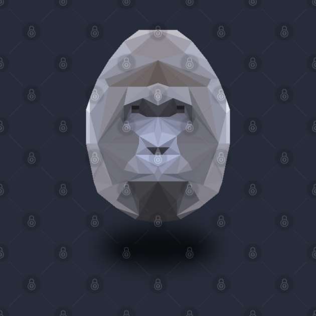 LowPoly Gorilla by lowpolyshirts