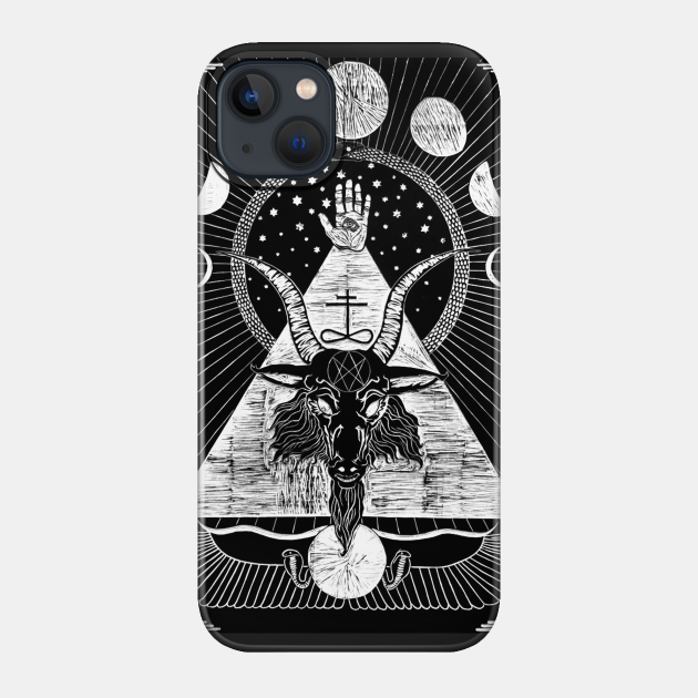 Baphomet Woodcut - Occult - Phone Case