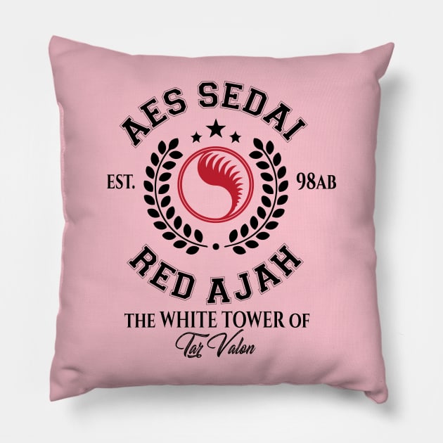 red ajah school aes sedai Pillow by whatyouareisbeautiful