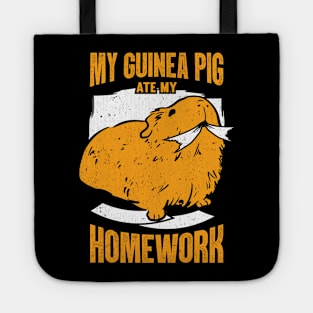 My Guinea Pig Ate My Homework Animal Lover Gift Tote