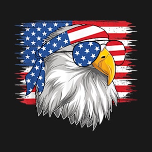 4Th Of July American Flag Patriotic Eagle Usa T-Shirt