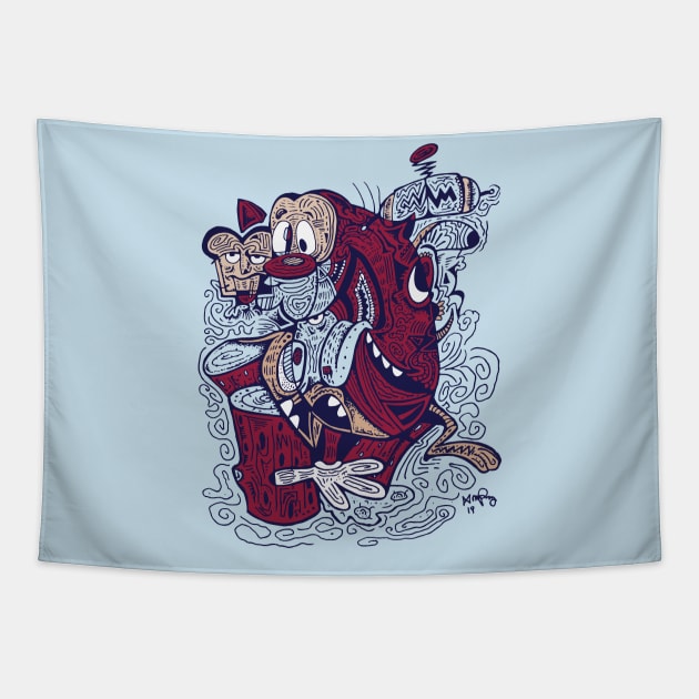 Happy Happy Joy Joy Tapestry by nickpolowy