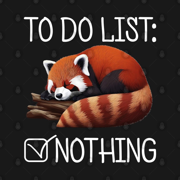 To Do List Red Panda by AbstractA