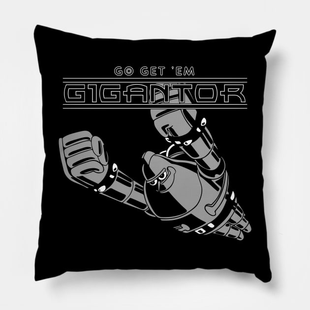 Go get 'em Gigantor (Tetsujin 28-Go) Pillow by Breakpoint