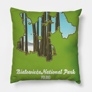 Białowieża national park poland map Pillow